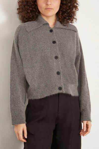 Loulou Studio Sweaters Sao Cardigan in Anthracite Sao Cardigan in Anthracite