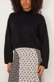 Loulou Studio Sweaters Stintino Collar Sweater in Black Stintino Collar Sweater in Black