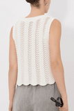 Loulou de Saison Vittoria Tank Top in Ivory