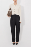 Loulou de Saison Zephir Cropped Cardigan in Ivory