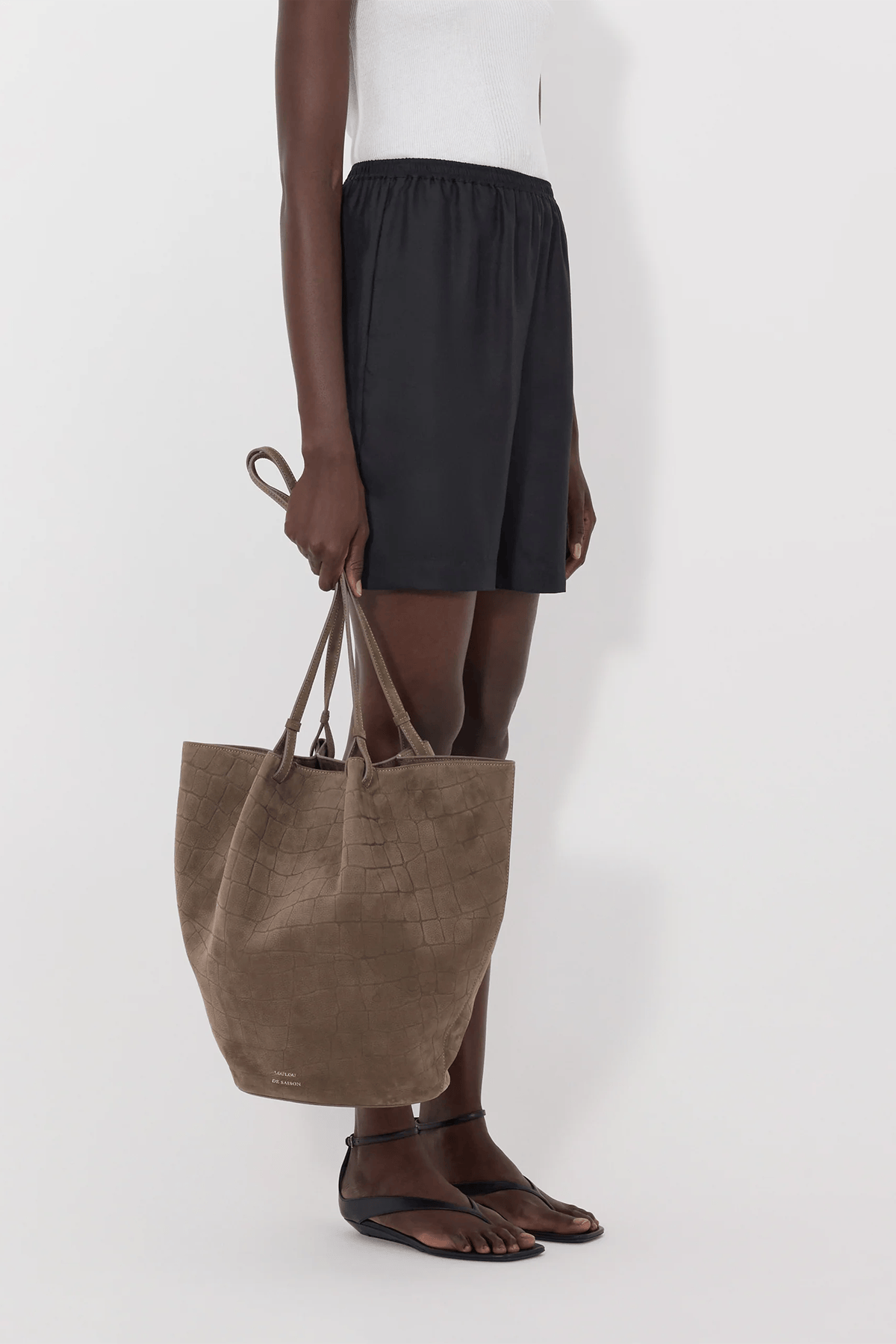 Loulou de Saison Zinia Loose Fit Shorts in Black