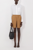 Loulou de Saison Zinia Loose Fit Shorts in Macadamia