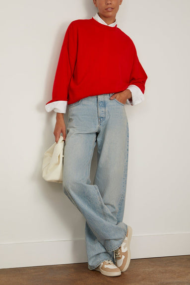 Loulou Studio Sweaters Anaa Cashmere Sweater in Red Loulou Studio Anaa Cashmere Sweater in Red