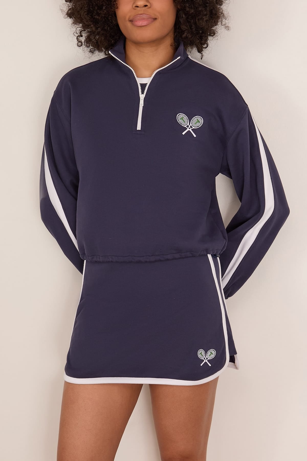 Tanya Taylor Maria Pullover in Maritime Blue