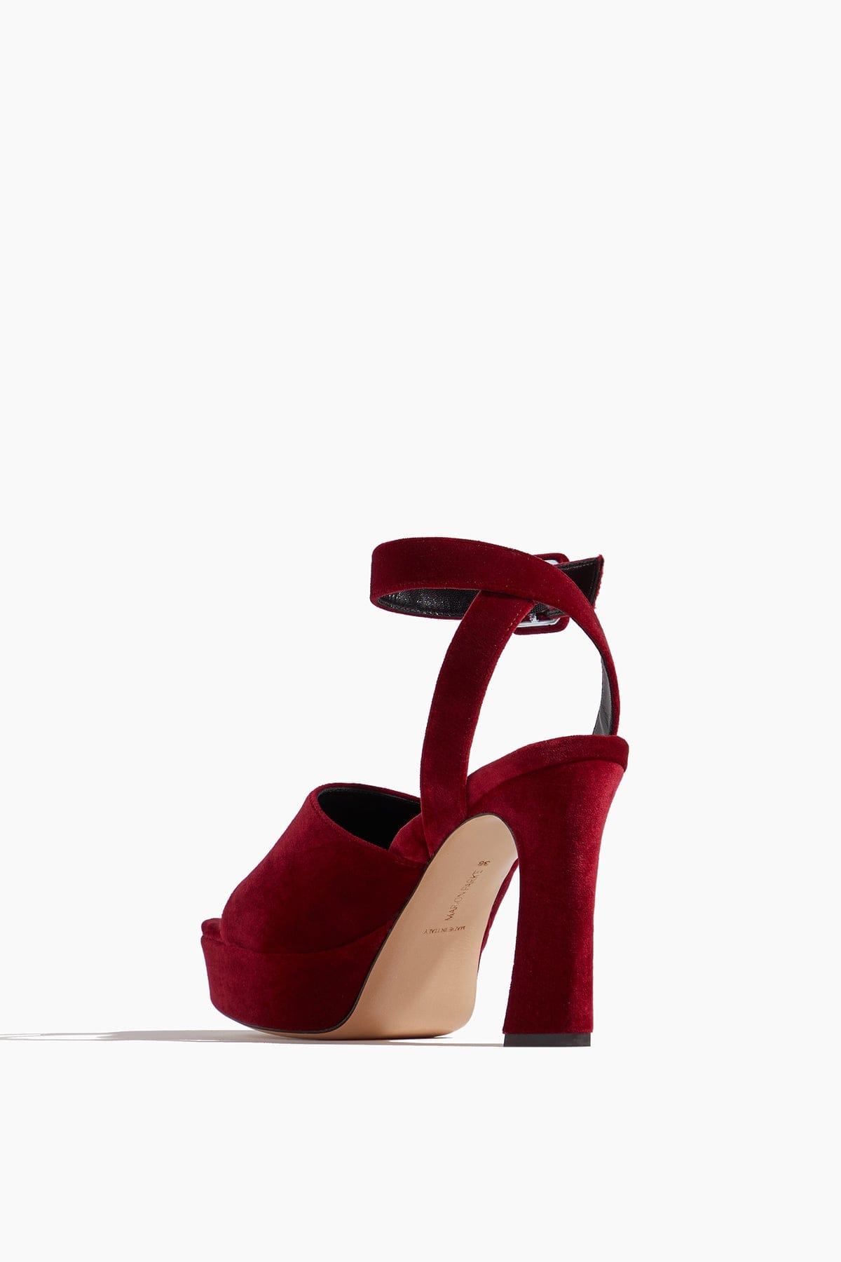 Marion Parke Strappy Heels Gigi Platform Sandal in Merlot Marion Parke Gigi Platform Sandal in Merlot