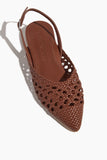 Marion Parke Ballet Flats Patty Slingback in Luggage Braided Nappa Marion Parke Patty Slingback in Luggage Braided Nappa