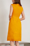 Marni Dresses Bio Poplin Midi Dress in Orange