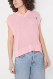 Marni Sweaters Sleeveless V-Neck Sweater in Pink Gummy