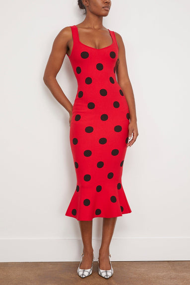 Marni Cocktail Dresses Techno Knit Dots Sleeveless Dress in Tulip Marni Techno Knit Dots Sleeveless Dress in Tulip