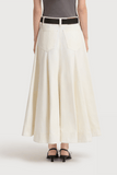 Marni Denim Midi Skirt in Stone White