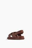 Marni Strappy Flat Sandals Fussbett Criss Cross Sandal in Gold/Brown Marni Fussbett Criss Cross Sandal in Gold/Brown