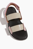 Marni Fussbett Double Strap Sandal in Chalk/Pink