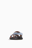 Marni Fussbett Double Strap Sandal in Honey/Light Blue