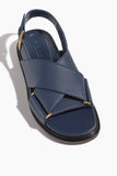 Marni Strappy Flat Sandals Fussbett Sandal in Blue China Marni Fussbett Sandal in Blue China