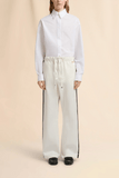 Marni Gabardine Track Pants in Lily White