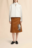 Marni Gabardine Zip Overshirt in Lily White