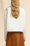 Marni Gabardine Zip Overshirt in Lily White