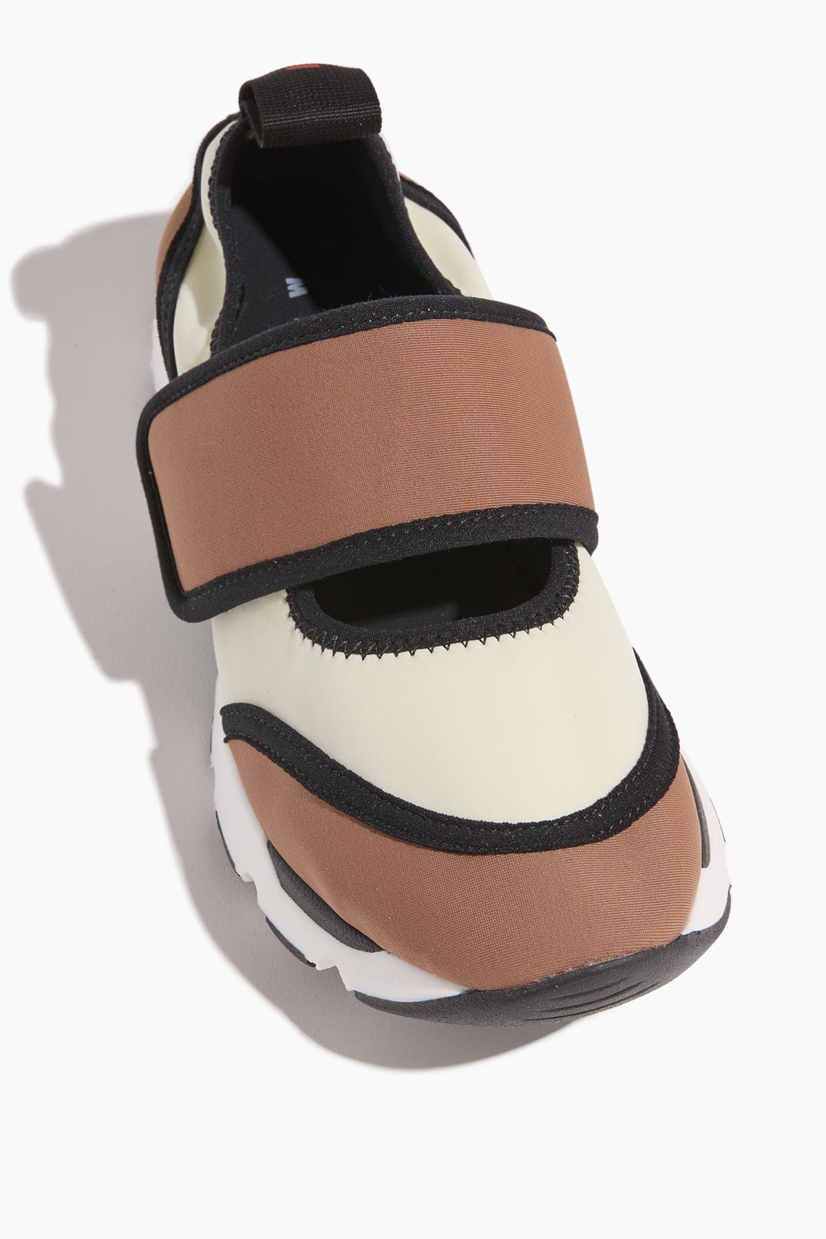 Marni Mary Jane Running Sneaker in White/Light Brown