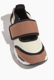 Marni Mary Jane Running Sneaker in White/Light Brown