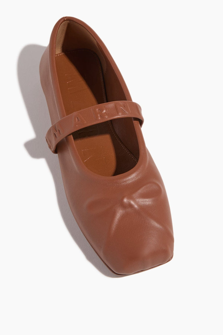 Marni Ballet Flats Mary Jane Shoe in Wood Marni Mary Jane Shoe in Wood