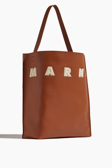 Marni Tote Bags Museo Hobo Bag with Patches in Moca/Ivory Marni Museo Hobo Bag with Patches in Moca/Ivory