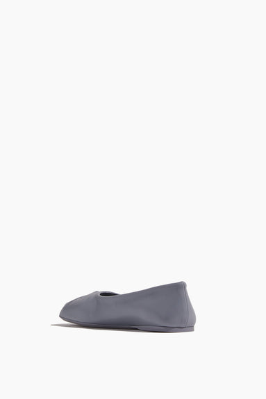 Marni Ballet Flats Nappa Leather Seamless Little Bow Ballet Flat in Gray Marni Nappa Leather Seamless Little Bow Ballet Flat in Gray