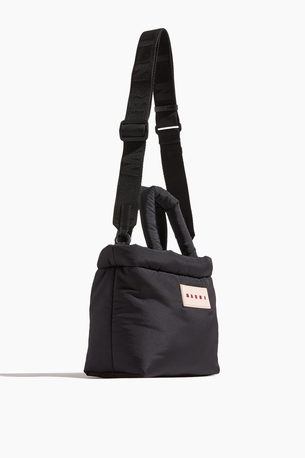 Marni Nylon Puff Small Tote Bag in Black