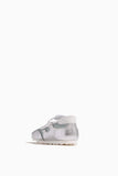 Marni Retro Soccer Ballerina Sneakers in Light Blue/Silver