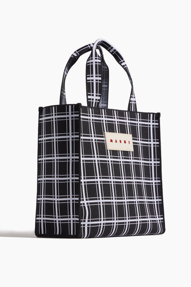 Marni Tote Bags Shopping Medium Bag in Black/White Marni Shopping Medium Bag in Black/White