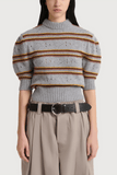 Marni Short Sleeve Roundneck Sweater in Inox