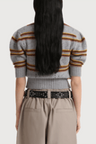 Marni Short Sleeve Roundneck Sweater in Inox