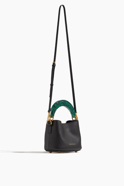 Marni Handbags Top Handle Bags Venice Mini Bucket Bag in Black Leather