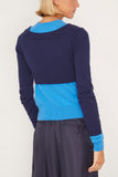 Meryll Rogge Sweaters Iconic Double Cardigan in Midnight Blue Meryll Rogge Iconic Double Cardigan in Midnight Blue