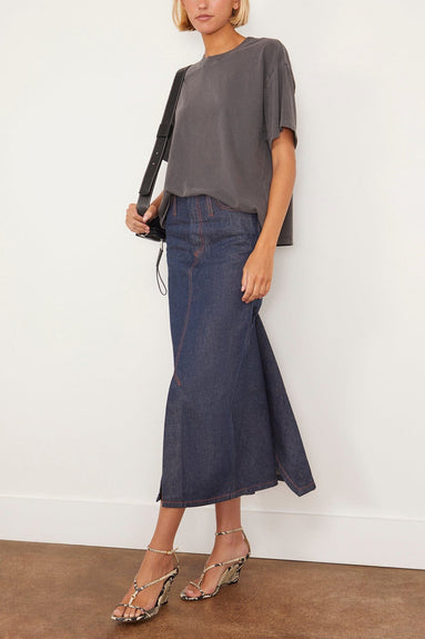 Meryll Rogge Skirts Denim No Waistband Skirt in Dark Blue Meryll Rogge Denim No Waistband Skirt in Dark Blue