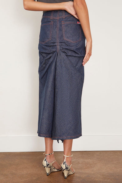 Meryll Rogge Skirts Denim No Waistband Skirt in Dark Blue Meryll Rogge Denim No Waistband Skirt in Dark Blue