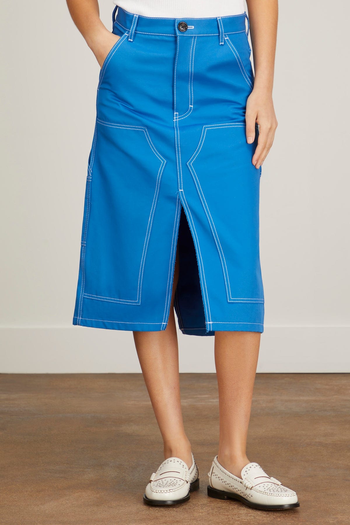 Meryll Rogge Skirts Short Workwear Skirt in Blue Meryll Rogge Short Workwear Skirt in Blue