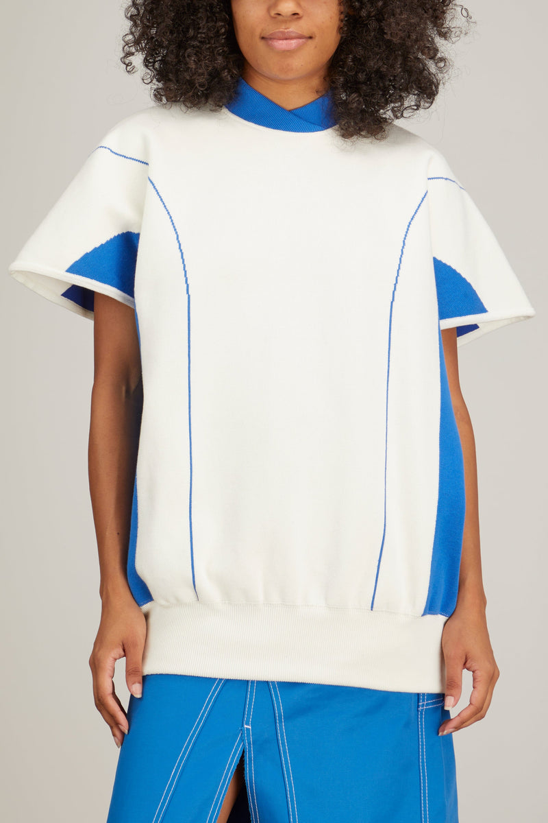 Meryll Rogge Sleeveless Sweatshirt in Blue/White – Hampden Clothing