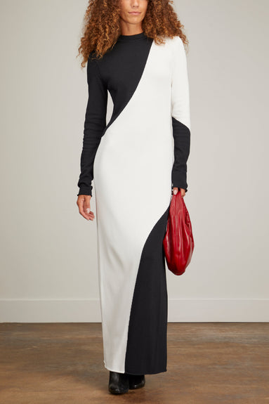 Minuit Dresses Lila Optical Knitted Dress in Black/White Minuit Lila Optical Knitted Dress in Black/White