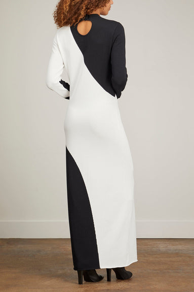 Minuit Dresses Lila Optical Knitted Dress in Black/White Minuit Lila Optical Knitted Dress in Black/White