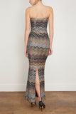 Missoni Cocktail Dresses Long Dress in Zigzag Green/Gold