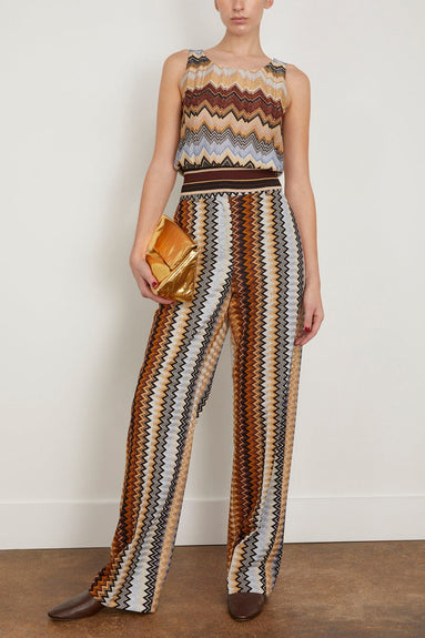 Missoni Pants Trousers in Multi Brown Shades