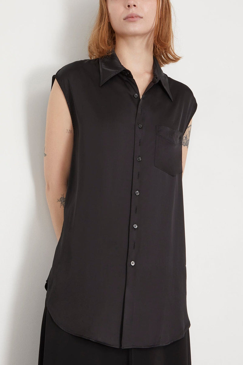 MM6 Maison Margiela Cut Out Back Shirt in Black – Hampden Clothing