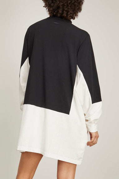 MM6 Maison Margiela Casual Dresses Colorblock Turtleneck Dress in Black/White MM6 Maison Margiela Colorblock Turtleneck Dress in Black/White