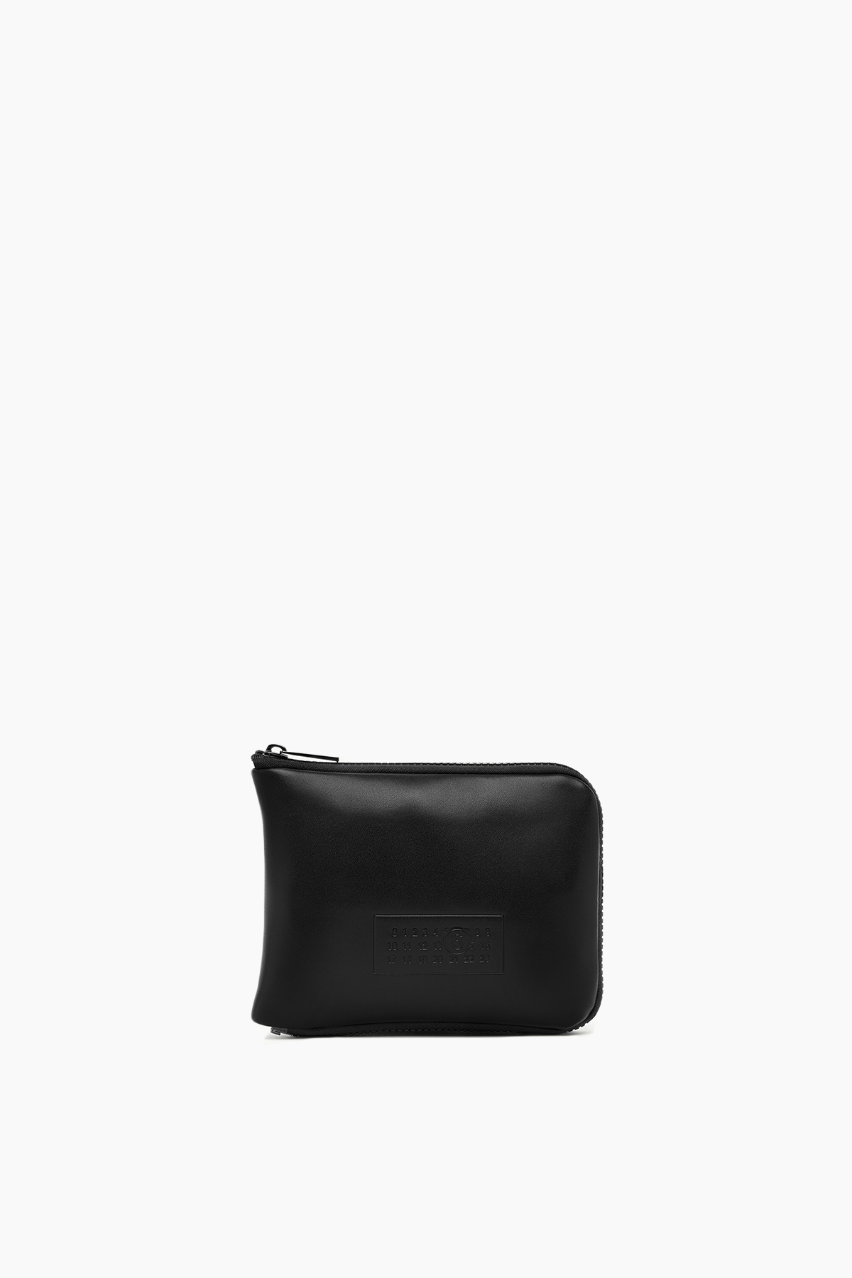MM6 Maison Margiela Japanese Zip Around Pouch in Black/Silver MM6 Maison Margiela Japanese Zip Around Pouch in Black/Silver