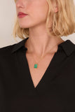 Otiumberg Malachite Tag Pendant in Gold
