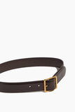 Nili Lotan Gabriele Belt in Espresso with Antique Gold Buckle