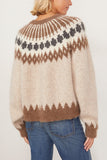 Nili Lotan Sweaters Alena Sweater in Oatmeal Fairisle Alena Sweater in Oatmeal Fairisle