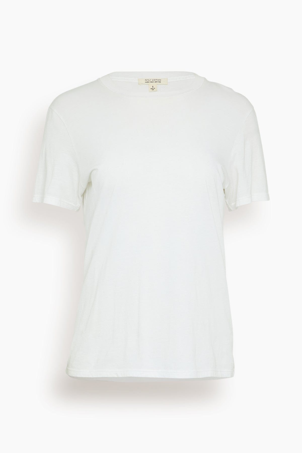 Nili Lotan Tops Mariela Crewneck Tee in White Nili Lotan Mariela Crewneck Tee in White