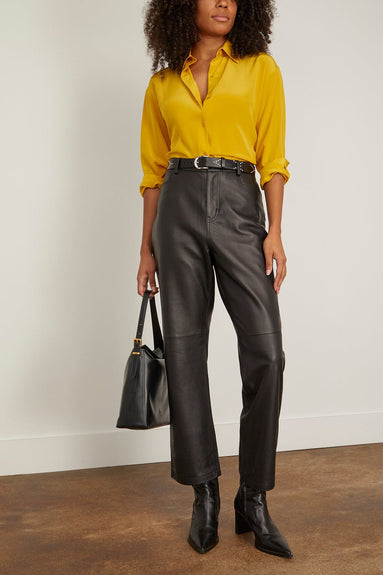 Nili Lotan Tops Julien Shirt in Mustard