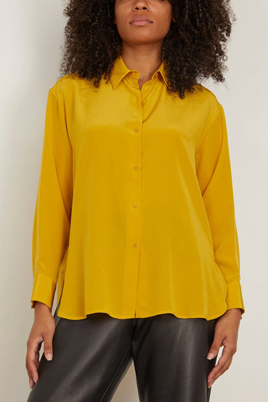 Nili Lotan Tops Julien Shirt in Mustard